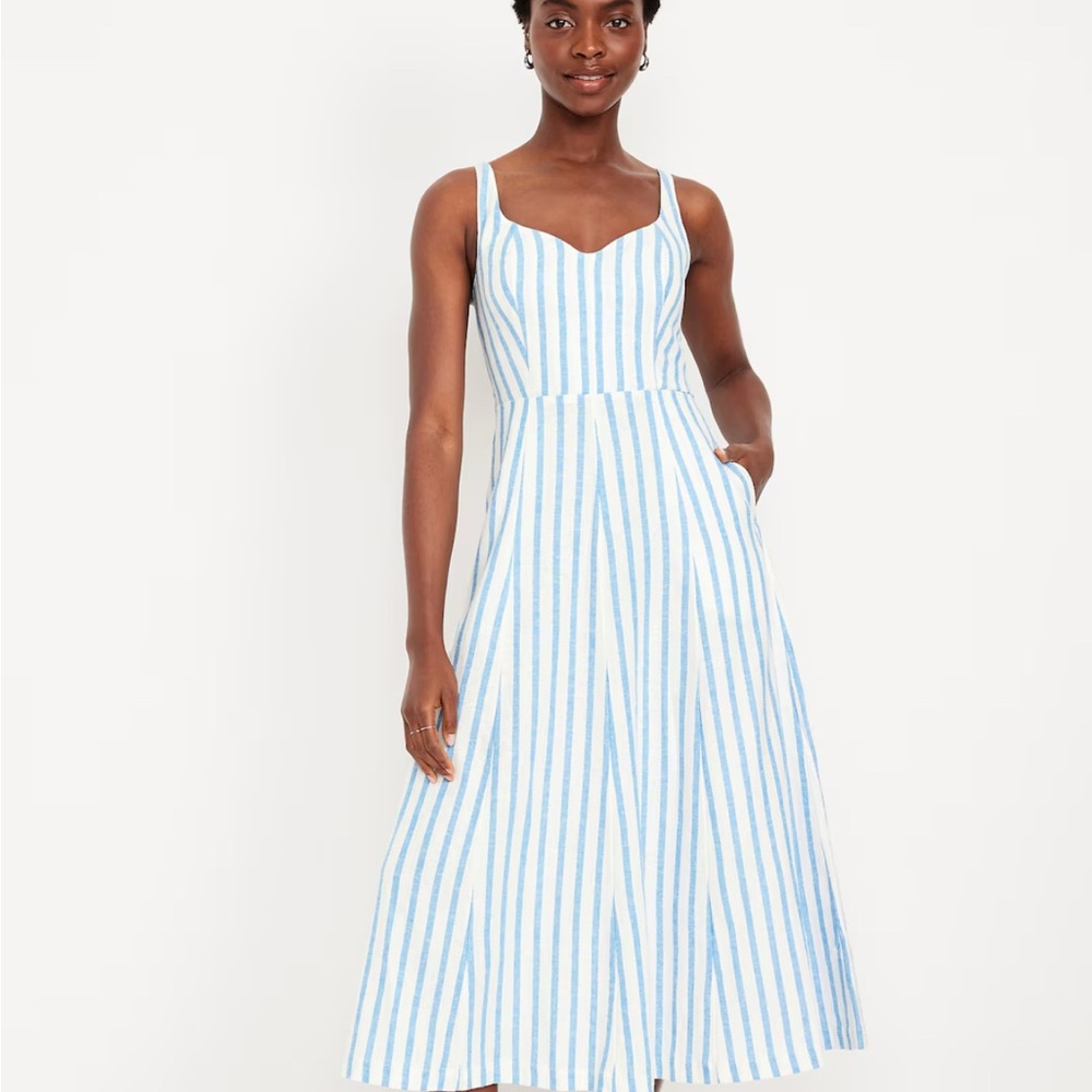 Old navy Blue and White Striped Dress
